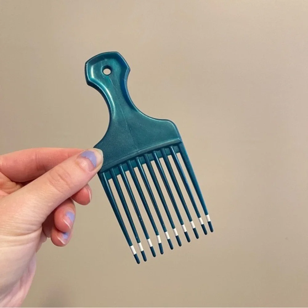 Vintage 1980s USA Patent 4345608 Plastic Hair Pick Lift Comb 5